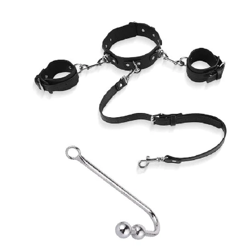 Collar Hook Anal Elegant and with Beaded Cuffs 5334 0528